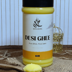 Desi ghee original product showing with spoon